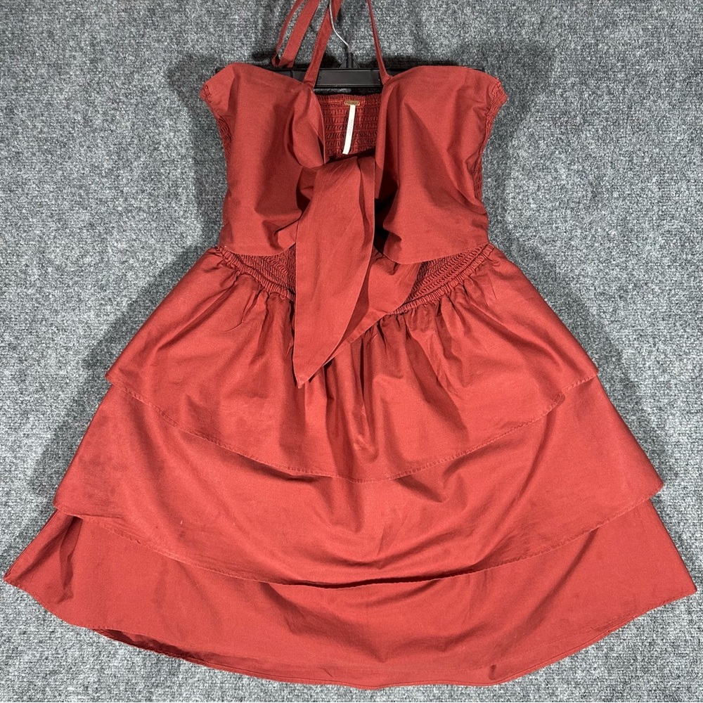 Elegant Red Layered Dress